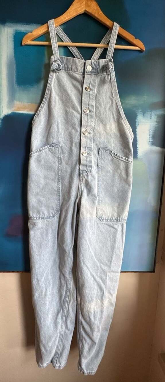 MNG Denim Overalls Size XS Light Wash